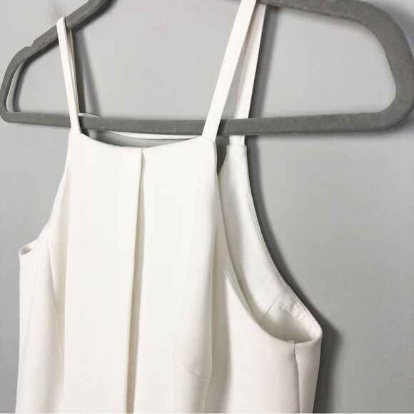 TRINA TURK | Cutout Back Pleat Front White Mini Dress Women’s Size 0 - Picture 2 of 8